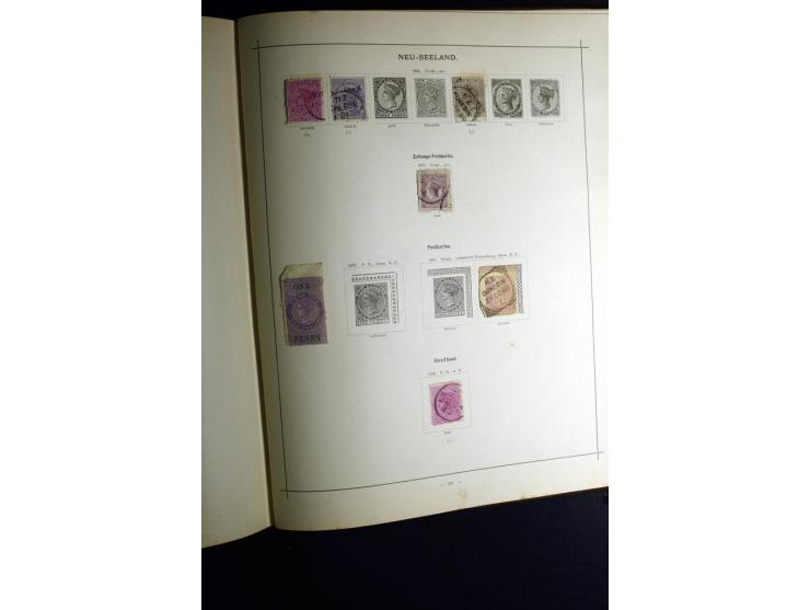 1840/90, ungebrauchte und gestempelte reichhaltige Sammlung mit vielen guten Werten und Sätzen, besonders bei Europa, aber au