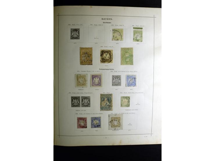 1840/90, ungebrauchte und gestempelte reichhaltige Sammlung mit vielen guten Werten und Sätzen, besonders bei Europa, aber au