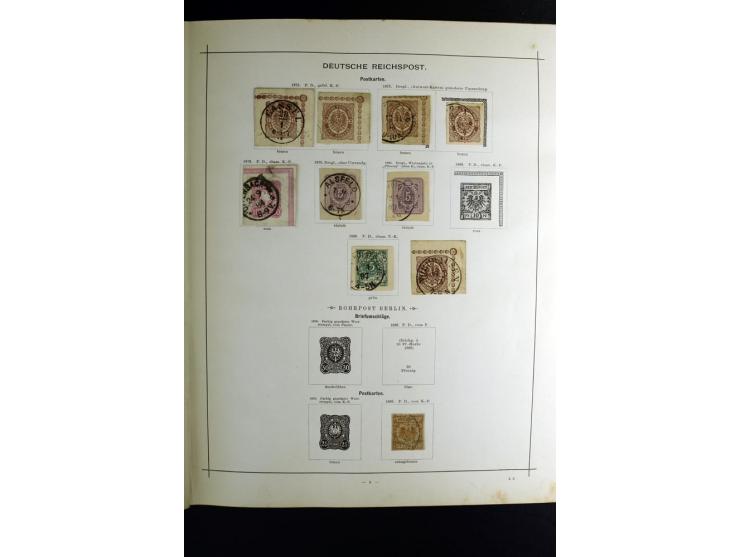 1840/90, ungebrauchte und gestempelte reichhaltige Sammlung mit vielen guten Werten und Sätzen, besonders bei Europa, aber au
