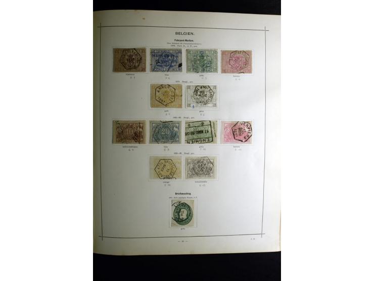 1840/90, ungebrauchte und gestempelte reichhaltige Sammlung mit vielen guten Werten und Sätzen, besonders bei Europa, aber au