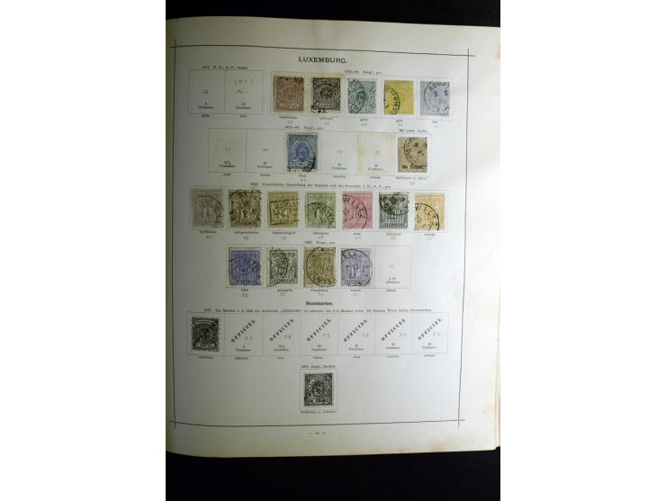1840/90, ungebrauchte und gestempelte reichhaltige Sammlung mit vielen guten Werten und Sätzen, besonders bei Europa, aber au