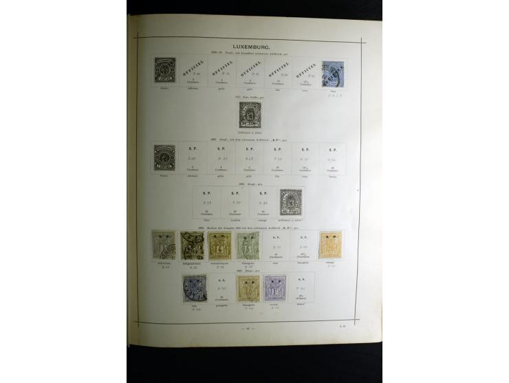 1840/90, ungebrauchte und gestempelte reichhaltige Sammlung mit vielen guten Werten und Sätzen, besonders bei Europa, aber au