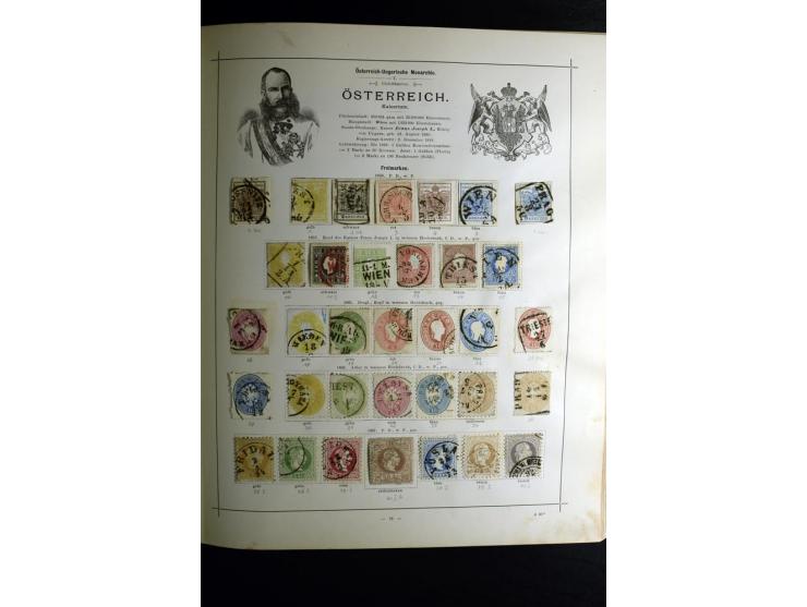 1840/90, ungebrauchte und gestempelte reichhaltige Sammlung mit vielen guten Werten und Sätzen, besonders bei Europa, aber au