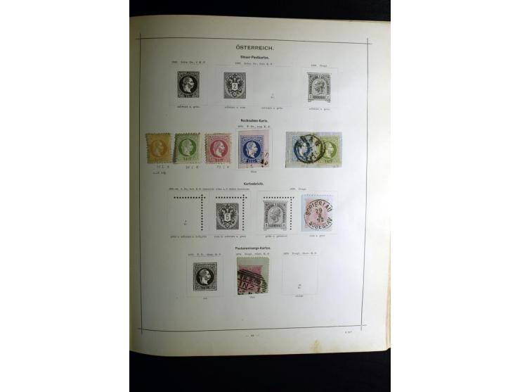1840/90, ungebrauchte und gestempelte reichhaltige Sammlung mit vielen guten Werten und Sätzen, besonders bei Europa, aber au