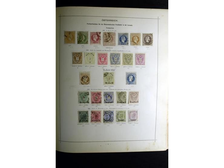 1840/90, ungebrauchte und gestempelte reichhaltige Sammlung mit vielen guten Werten und Sätzen, besonders bei Europa, aber au