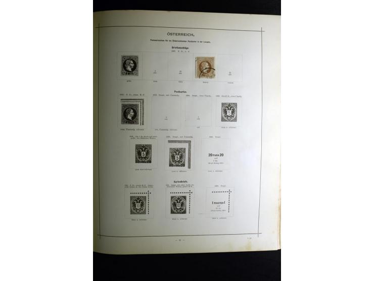 1840/90, ungebrauchte und gestempelte reichhaltige Sammlung mit vielen guten Werten und Sätzen, besonders bei Europa, aber au