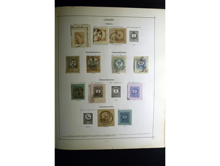 1840/90, ungebrauchte und gestempelte reichhaltige Sammlung mit vielen guten Werten und Sätzen, besonders bei Europa, aber au