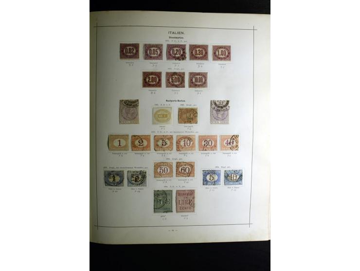 1840/90, ungebrauchte und gestempelte reichhaltige Sammlung mit vielen guten Werten und Sätzen, besonders bei Europa, aber au