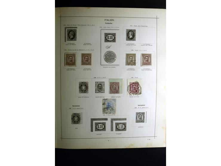 1840/90, ungebrauchte und gestempelte reichhaltige Sammlung mit vielen guten Werten und Sätzen, besonders bei Europa, aber au