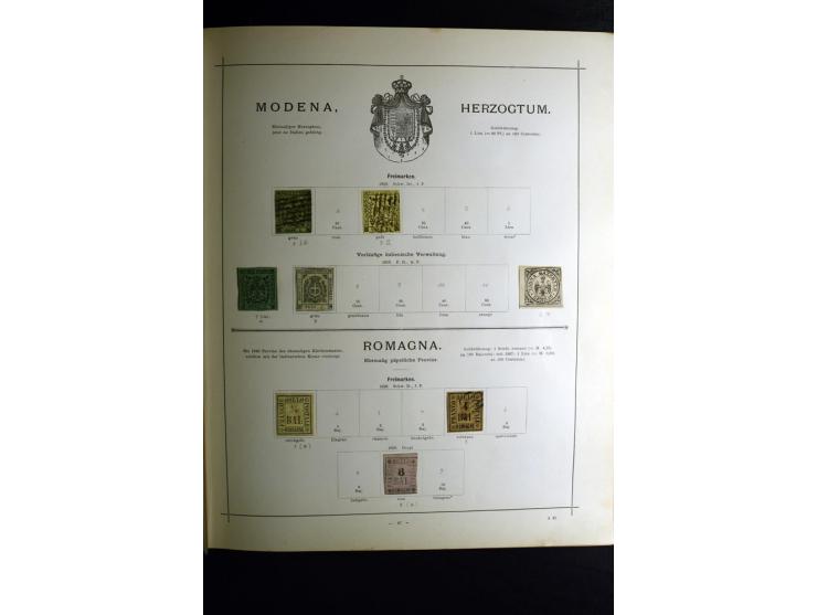 1840/90, ungebrauchte und gestempelte reichhaltige Sammlung mit vielen guten Werten und Sätzen, besonders bei Europa, aber au