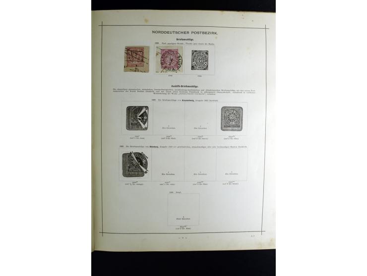 1840/90, ungebrauchte und gestempelte reichhaltige Sammlung mit vielen guten Werten und Sätzen, besonders bei Europa, aber au