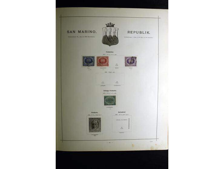 1840/90, ungebrauchte und gestempelte reichhaltige Sammlung mit vielen guten Werten und Sätzen, besonders bei Europa, aber au