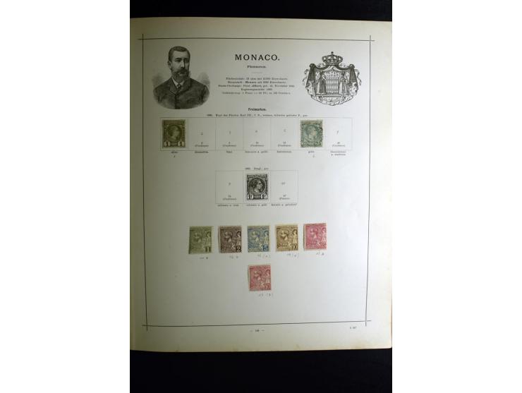 1840/90, ungebrauchte und gestempelte reichhaltige Sammlung mit vielen guten Werten und Sätzen, besonders bei Europa, aber au