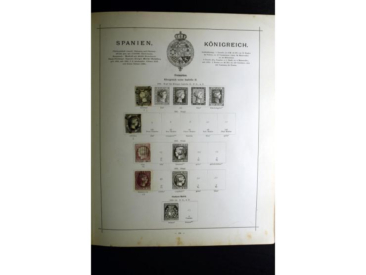 1840/90, ungebrauchte und gestempelte reichhaltige Sammlung mit vielen guten Werten und Sätzen, besonders bei Europa, aber au