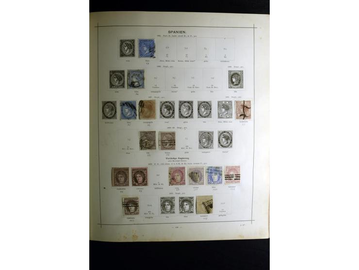 1840/90, ungebrauchte und gestempelte reichhaltige Sammlung mit vielen guten Werten und Sätzen, besonders bei Europa, aber au