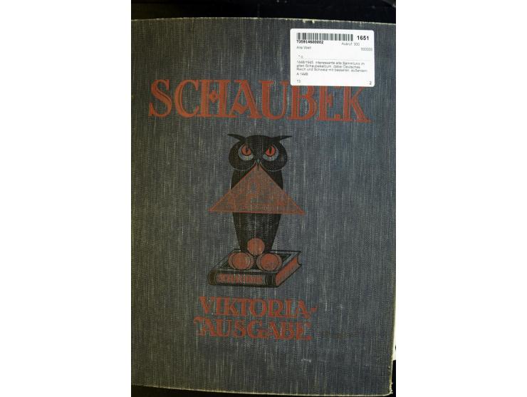 1846/1945, interessante alte Sammlung im alten Schaubekalbum, dabei Deutsches Reich und Schweiz mit besseren, außerdem Cina M