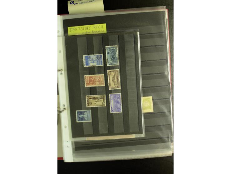 1850/1946, ein Ordner voll mit fast nur bessere Marken Altdeutsche Staaten, Deutsches Reich mit u.a. Brustschild Mi.-Nr. 8 un