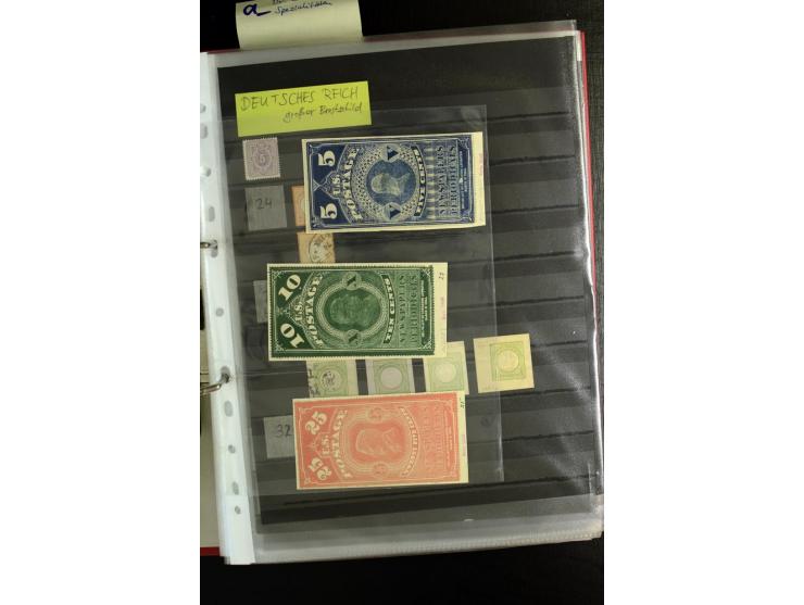 1850/1946, ein Ordner voll mit fast nur bessere Marken Altdeutsche Staaten, Deutsches Reich mit u.a. Brustschild Mi.-Nr. 8 un