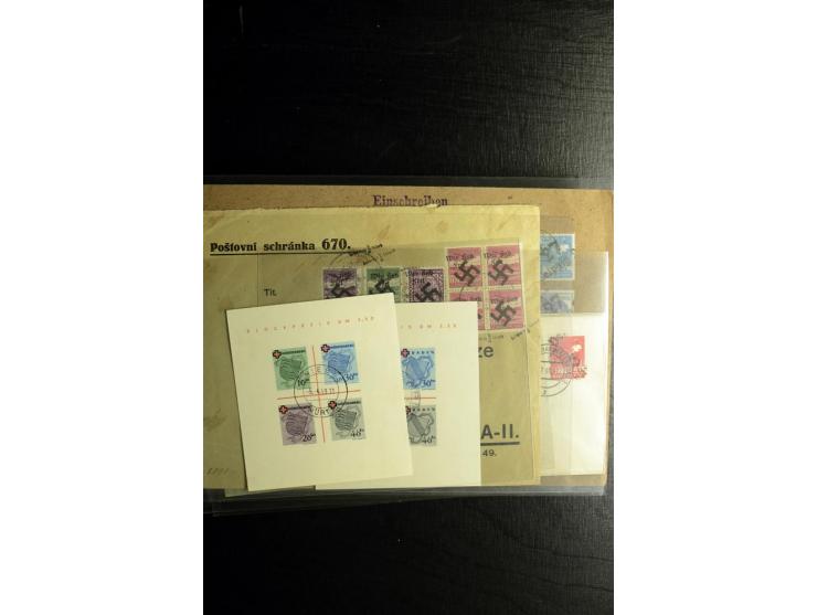 1850/1973 (ca.), Partie Fälschungen und Verfälschungen, teils gekennzeichnet, im kleinen Karton