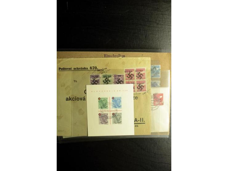1850/1973 (ca.), Partie Fälschungen und Verfälschungen, teils gekennzeichnet, im kleinen Karton