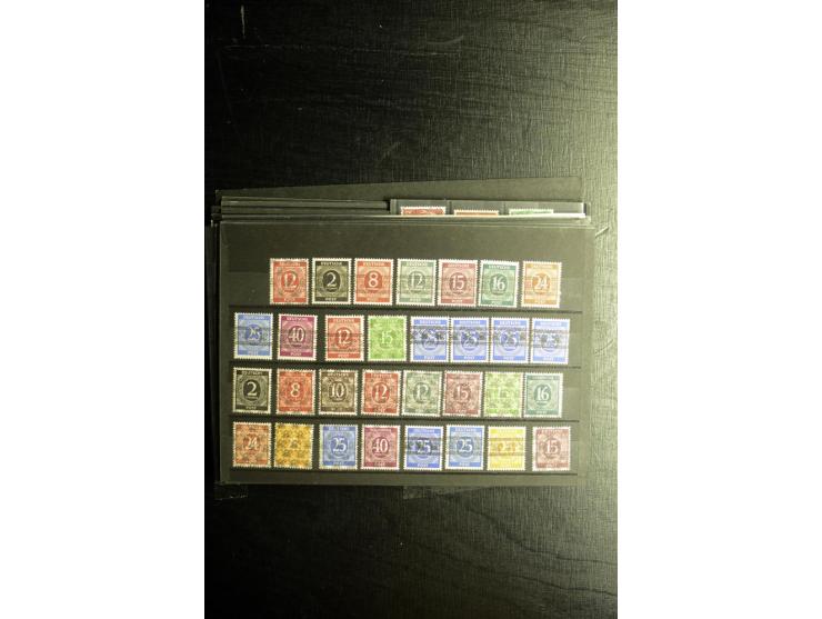 1850/1973 (ca.), Partie Fälschungen und Verfälschungen, teils gekennzeichnet, im kleinen Karton