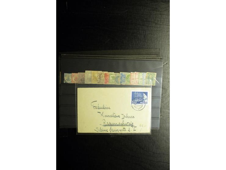 1850/1973 (ca.), Partie Fälschungen und Verfälschungen, teils gekennzeichnet, im kleinen Karton