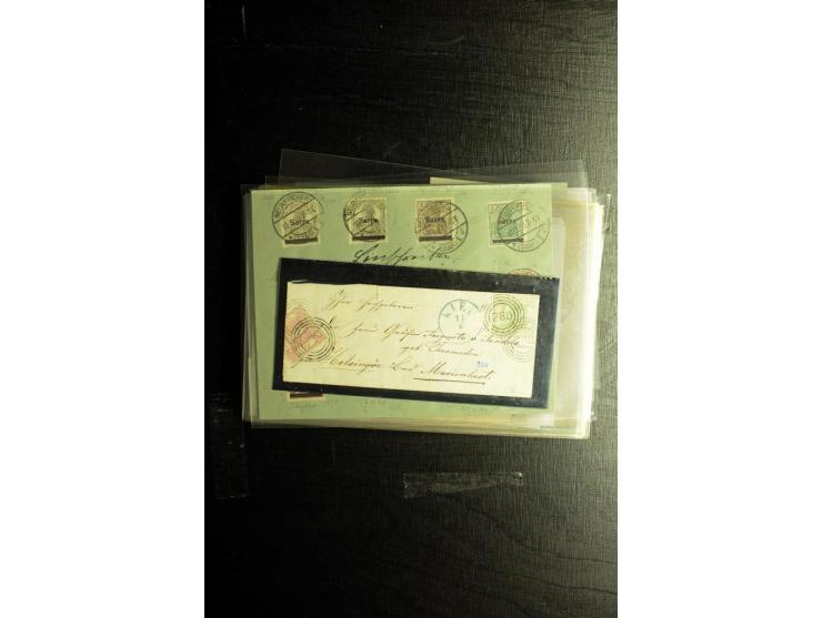 1850/1973 (ca.), Partie Fälschungen und Verfälschungen, teils gekennzeichnet, im kleinen Karton