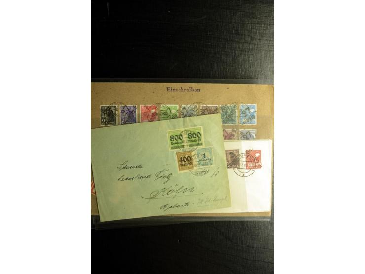 1850/1973 (ca.), Partie Fälschungen und Verfälschungen, teils gekennzeichnet, im kleinen Karton