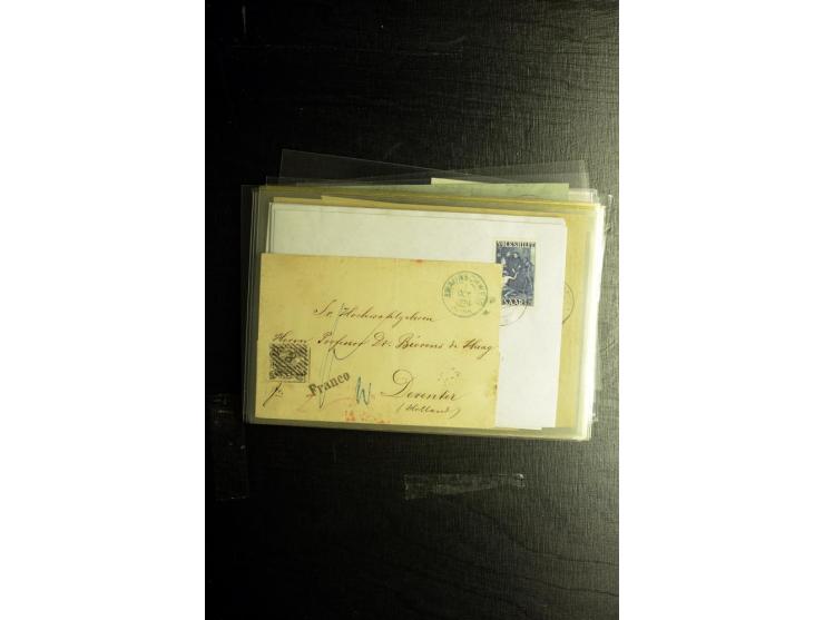 1850/1973 (ca.), Partie Fälschungen und Verfälschungen, teils gekennzeichnet, im kleinen Karton