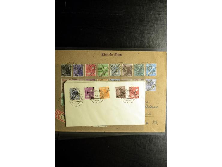 1850/1973 (ca.), Partie Fälschungen und Verfälschungen, teils gekennzeichnet, im kleinen Karton