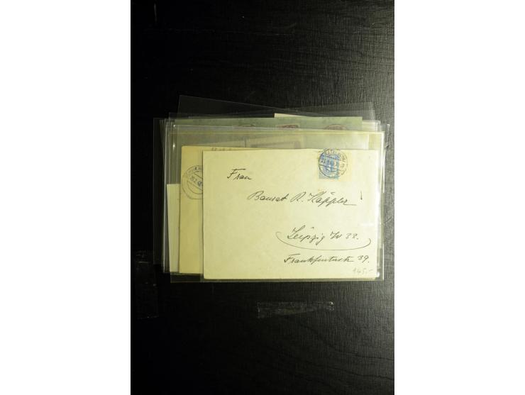 1850/1973 (ca.), Partie Fälschungen und Verfälschungen, teils gekennzeichnet, im kleinen Karton