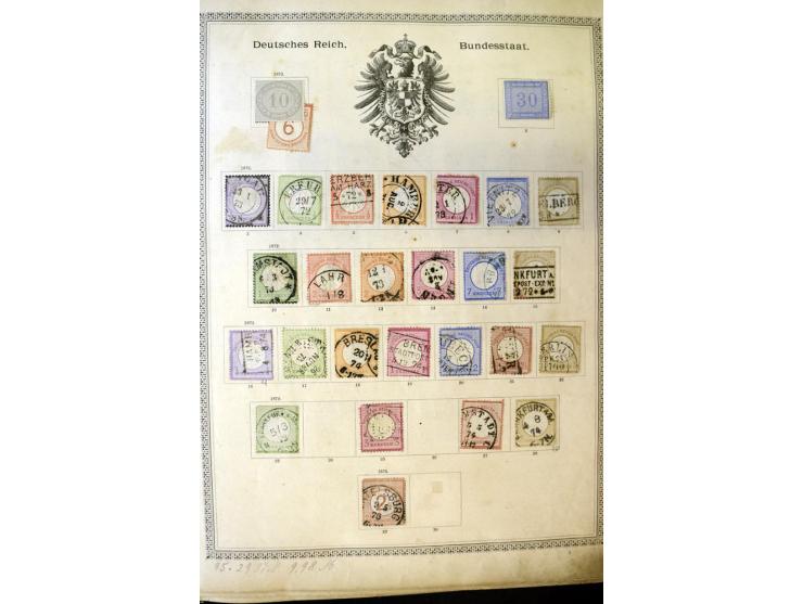 1840/1910, interessante alte Sammlung, dabei Deutsches Reich mit gutem Brustschildteil, Altdeutschland mit vielen besseren We