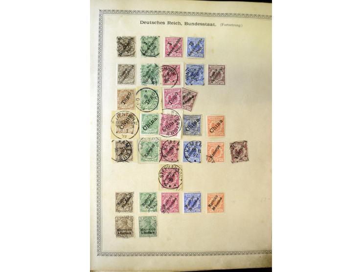 1840/1910, interessante alte Sammlung, dabei Deutsches Reich mit gutem Brustschildteil, Altdeutschland mit vielen besseren We
