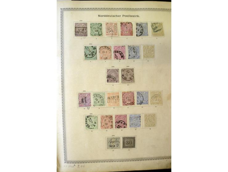 1840/1910, interessante alte Sammlung, dabei Deutsches Reich mit gutem Brustschildteil, Altdeutschland mit vielen besseren We