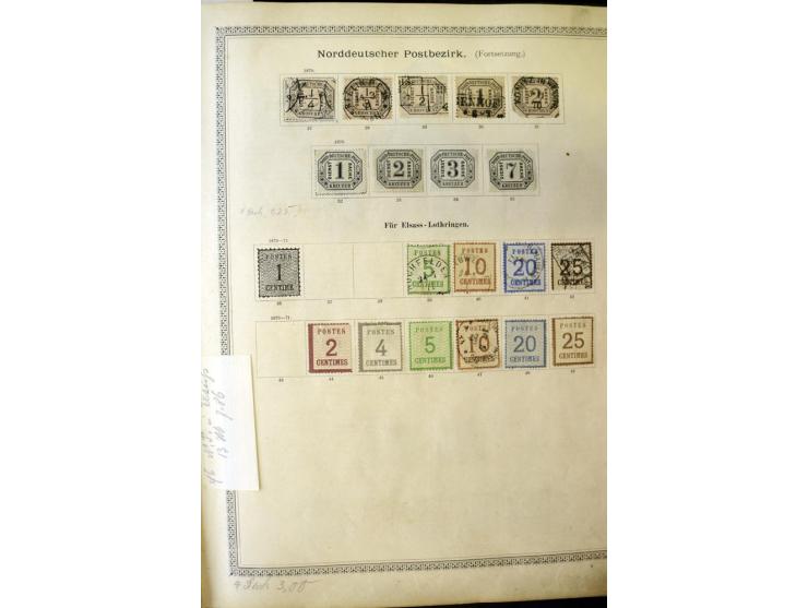 1840/1910, interessante alte Sammlung, dabei Deutsches Reich mit gutem Brustschildteil, Altdeutschland mit vielen besseren We