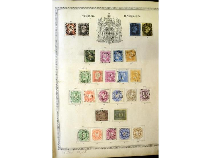 1840/1910, interessante alte Sammlung, dabei Deutsches Reich mit gutem Brustschildteil, Altdeutschland mit vielen besseren We