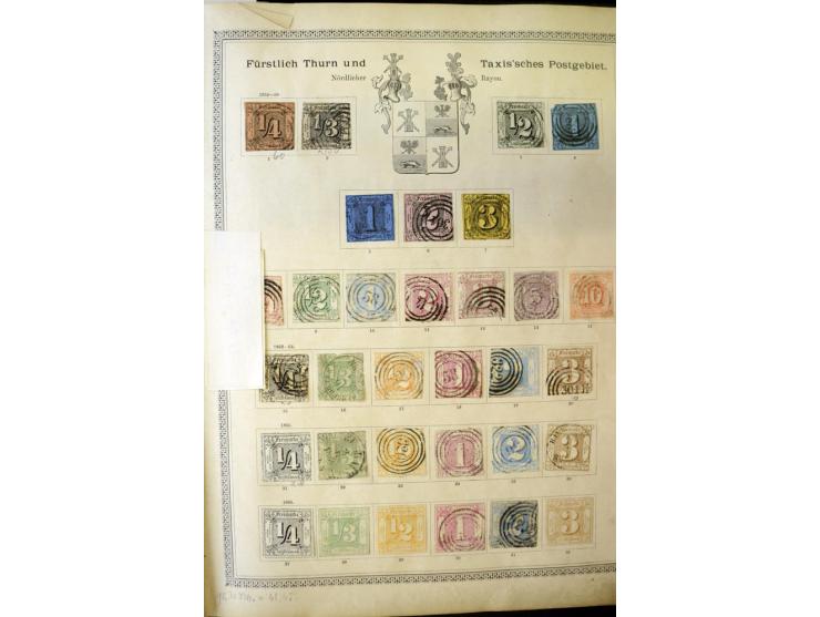 1840/1910, interessante alte Sammlung, dabei Deutsches Reich mit gutem Brustschildteil, Altdeutschland mit vielen besseren We
