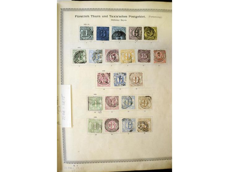 1840/1910, interessante alte Sammlung, dabei Deutsches Reich mit gutem Brustschildteil, Altdeutschland mit vielen besseren We