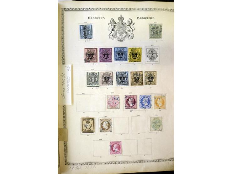 1840/1910, interessante alte Sammlung, dabei Deutsches Reich mit gutem Brustschildteil, Altdeutschland mit vielen besseren We