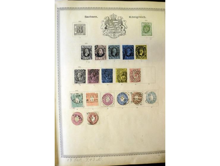 1840/1910, interessante alte Sammlung, dabei Deutsches Reich mit gutem Brustschildteil, Altdeutschland mit vielen besseren We