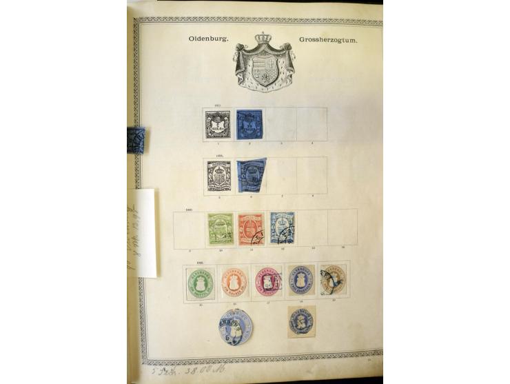 1840/1910, interessante alte Sammlung, dabei Deutsches Reich mit gutem Brustschildteil, Altdeutschland mit vielen besseren We