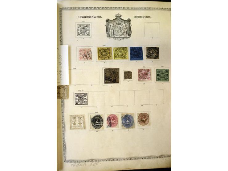 1840/1910, interessante alte Sammlung, dabei Deutsches Reich mit gutem Brustschildteil, Altdeutschland mit vielen besseren We