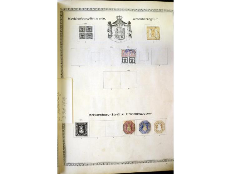 1840/1910, interessante alte Sammlung, dabei Deutsches Reich mit gutem Brustschildteil, Altdeutschland mit vielen besseren We