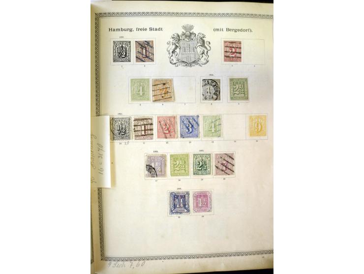 1840/1910, interessante alte Sammlung, dabei Deutsches Reich mit gutem Brustschildteil, Altdeutschland mit vielen besseren We