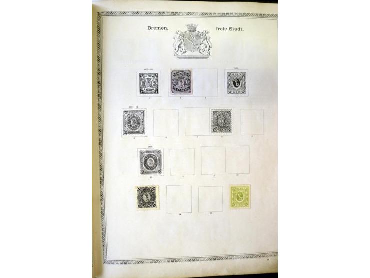 1840/1910, interessante alte Sammlung, dabei Deutsches Reich mit gutem Brustschildteil, Altdeutschland mit vielen besseren We