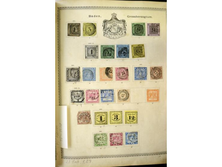 1840/1910, interessante alte Sammlung, dabei Deutsches Reich mit gutem Brustschildteil, Altdeutschland mit vielen besseren We