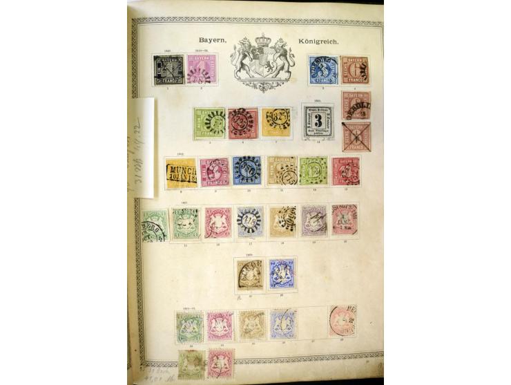 1840/1910, interessante alte Sammlung, dabei Deutsches Reich mit gutem Brustschildteil, Altdeutschland mit vielen besseren We