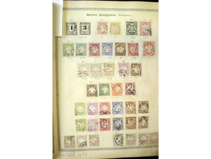 1840/1910, interessante alte Sammlung, dabei Deutsches Reich mit gutem Brustschildteil, Altdeutschland mit vielen besseren We