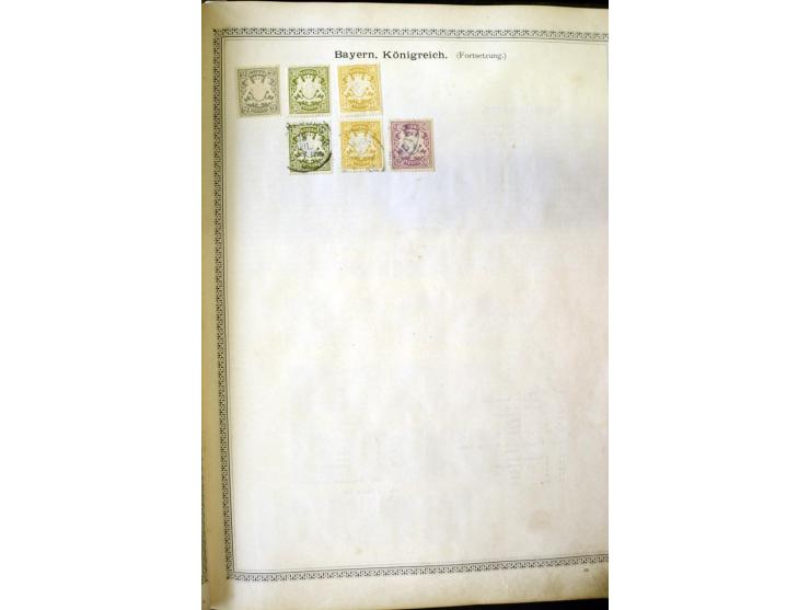 1840/1910, interessante alte Sammlung, dabei Deutsches Reich mit gutem Brustschildteil, Altdeutschland mit vielen besseren We