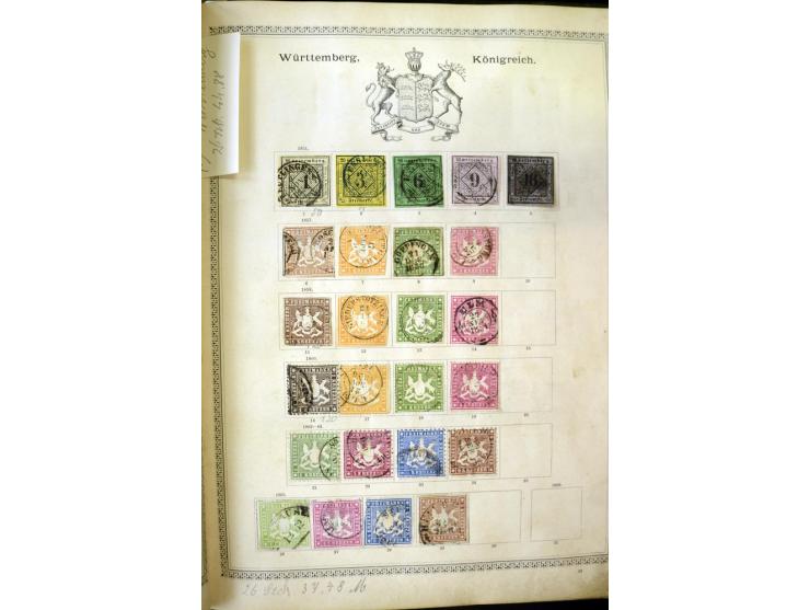 1840/1910, interessante alte Sammlung, dabei Deutsches Reich mit gutem Brustschildteil, Altdeutschland mit vielen besseren We